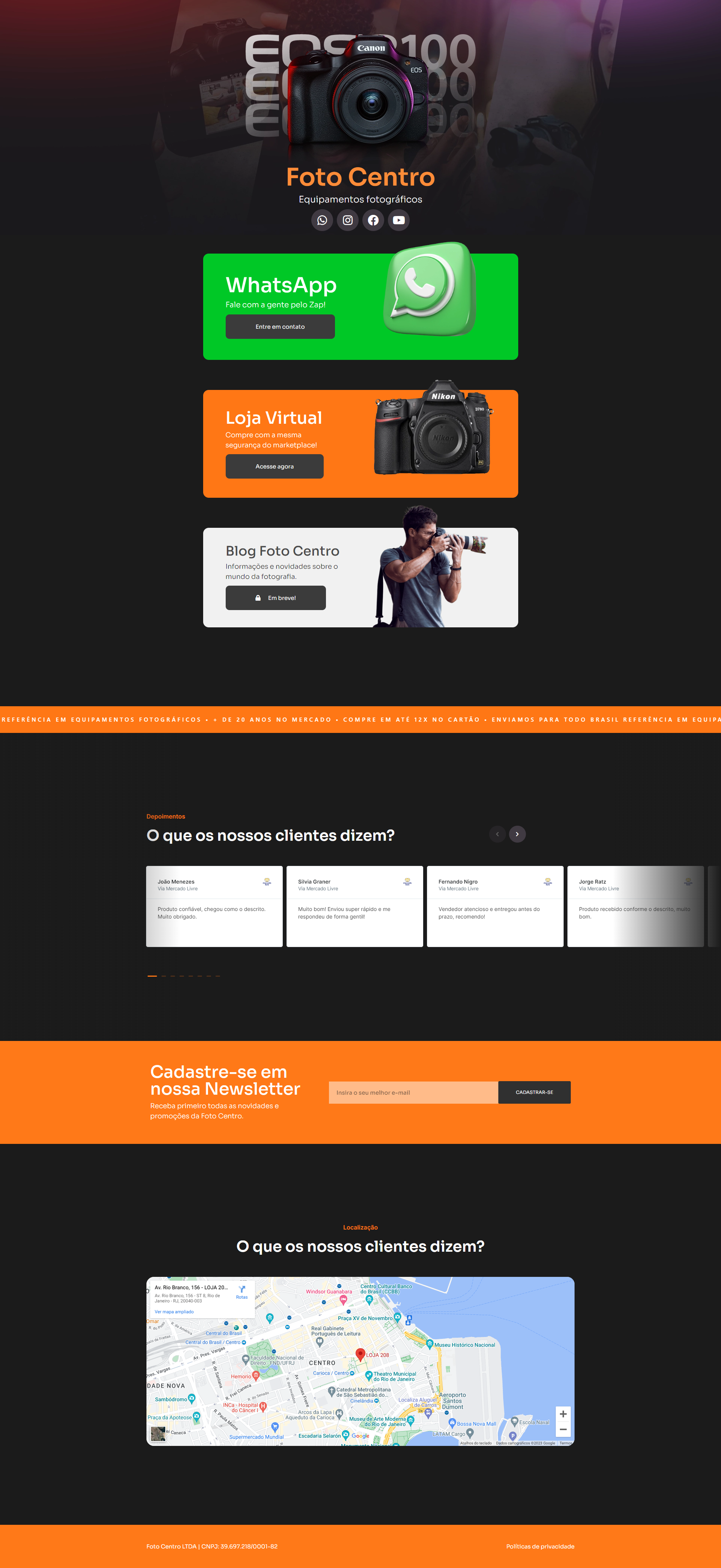 Landing Page - Cameras adobe photoshop figma landing page page links uiux web design website