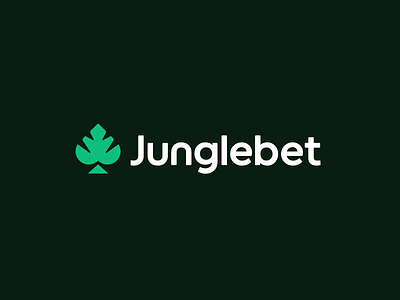 Jungle bet - leaf logo for casino platform branding casino casino logo game gaming green identity jungle leaf logo logo design logo designer mark modern organic palm symbol tree tropic tropic palm