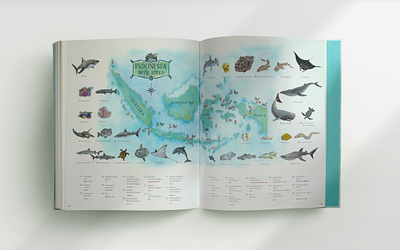 Art of The Ocean - Book Index art artistic book book design design graphic design illustration index indonesia infographic layout map minimalist ocean photography publication sea surrealism underwater watercolor