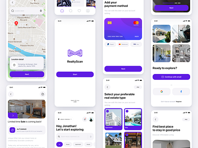 Real Estate app app application design figma realestate ui ux webdesign