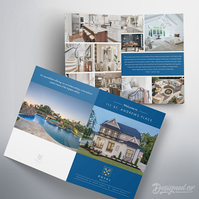 Royal Realty Bifold Brochure Design brochure document design graphic design print design