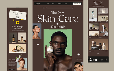 Skin Care Landing app branding design graphic design typography ui ux