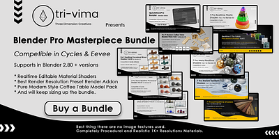 Blender Pro Masterpiece Bundle! professional rendering