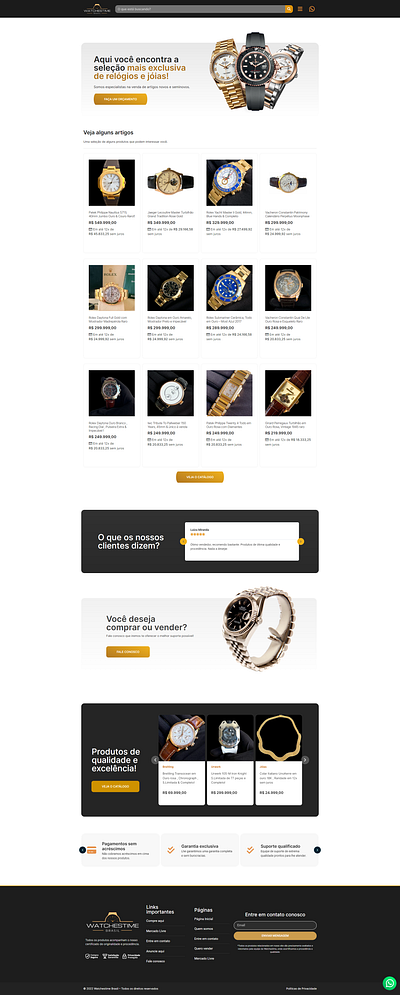 Website - E-Commerce | Watches ecommerce figma graphic design landing page photoshop uiux web design web site