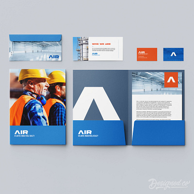 Atlantic Industrial Realty Branding Kit Design branding document design graphic design logo print design
