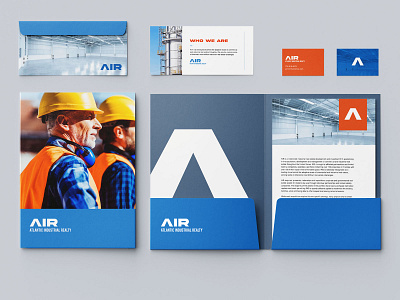 Atlantic Industrial Realty Branding Kit Design branding document design graphic design logo print design