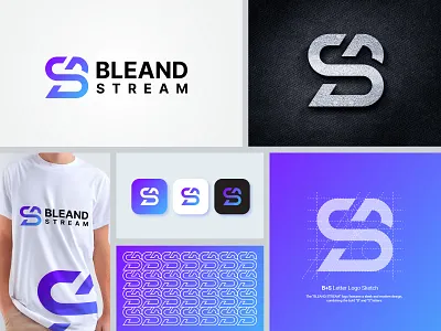 Bleand Stream Logo With B and S Letter branding bs letter logo bs logo corporate data digital gradient graphic design innovation logo logo design logoinspiration logotype monogram streamlined technology