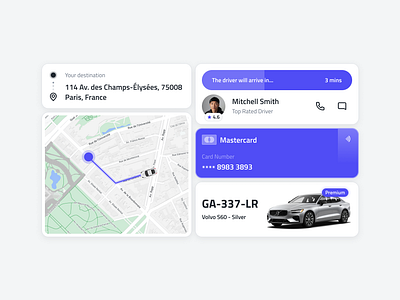 Taxi App - Ui Components app design mobile app mobile taxi styleguide taxi taxi app ui components ui kit user experience user interface ux