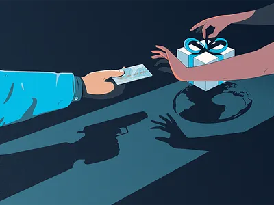 the West's Relentless Overconsumption buy climate consumption creditcard enviroment gift hostage illustration overconsumption purchase world