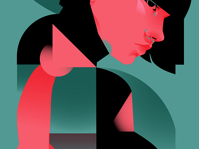 Abstract portrait abstract composition cubism design dual meaning expressionism girl illustration illustration laconic lines minimal pattern portrait portrati illustration poster woman woman illustration woman portait