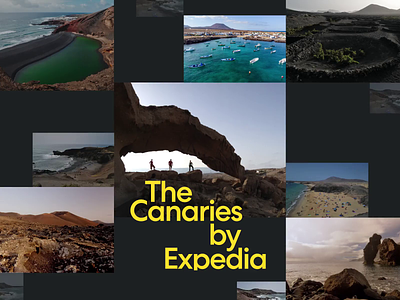 Canary Islands expedia grid synchronized ui ux video web website