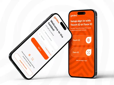 Geidea Face and Touch ID App adobe xd app app design design face interactive design logo mobile app mobile ui security ui uiux uiuxdesign
