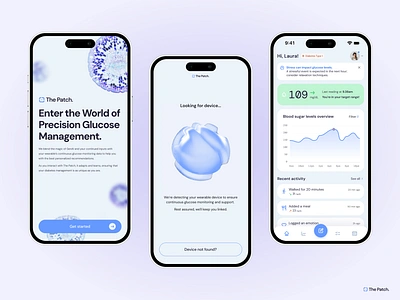 The Patch - Continuous Glucose Monitoring concept ai app branding design device diabetes genai glucose health healthcare interface life sciences mobile design technology ui ui design ux ux design wearable