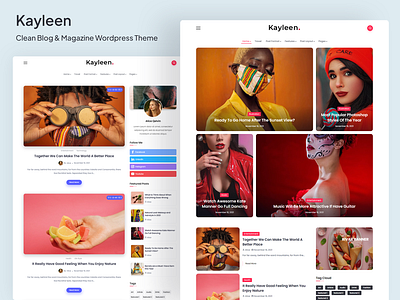 Kayleen | Blog & Magazine WordPress Theme lifestyle blog magazine template minimal blog minimal template news theme personal blog personal theme travel blog website template wordpress theme