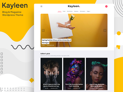 Kayleen | Blog & Magazine WordPress Theme lifestyle blog minimal blog minimal template news theme personal blog personal theme travel blog website template wordpress theme