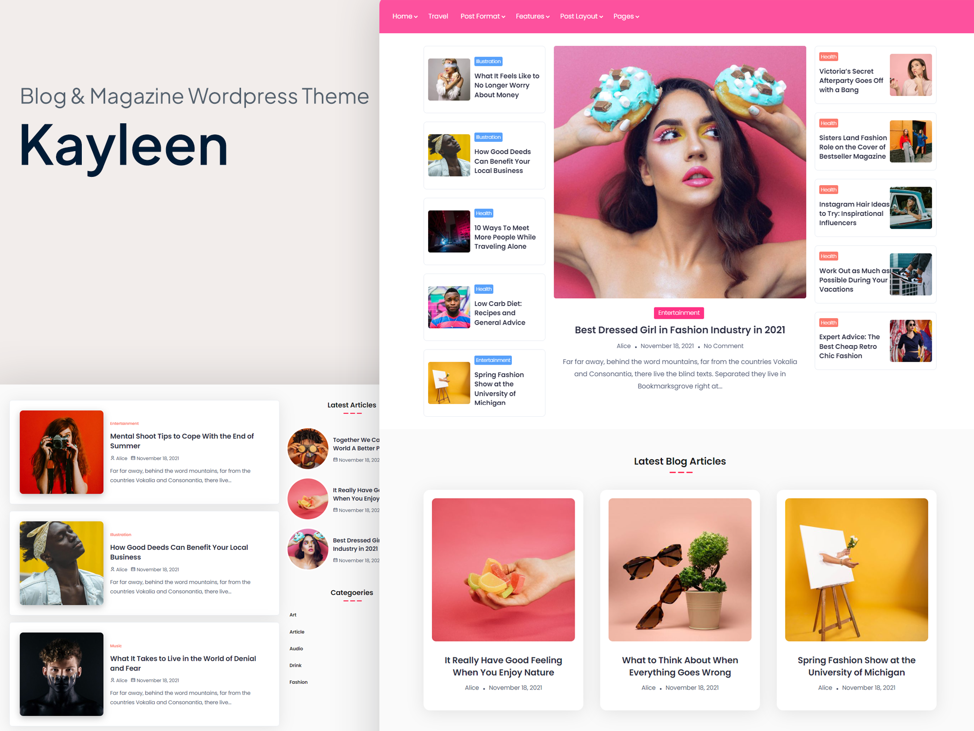 Kayleen | Blog & Magazine WordPress Theme By Rivax Studio On Dribbble