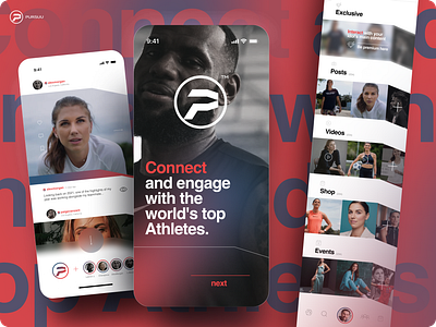 Athletes/Sport App app branding design graphic design social media ui ux