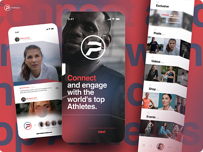 Athletes/Sport App app branding design graphic design social media ui ux