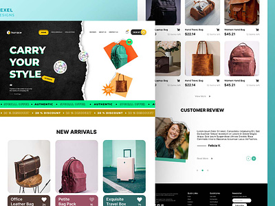 Horace Store - Modern Ecommerce Website branding ui