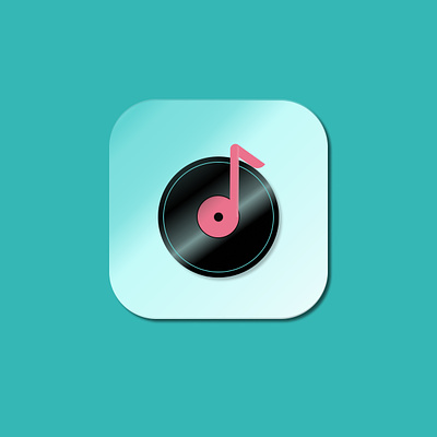Music App Icon app app icon black dailyui design figma green icon logo mobile music pink product icon
