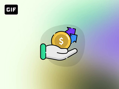 Animation - Donate Icon 2d animated gif animation business charity design dollar donate finance gif hand icon invest minimal money motion motion graphics trend ui ux
