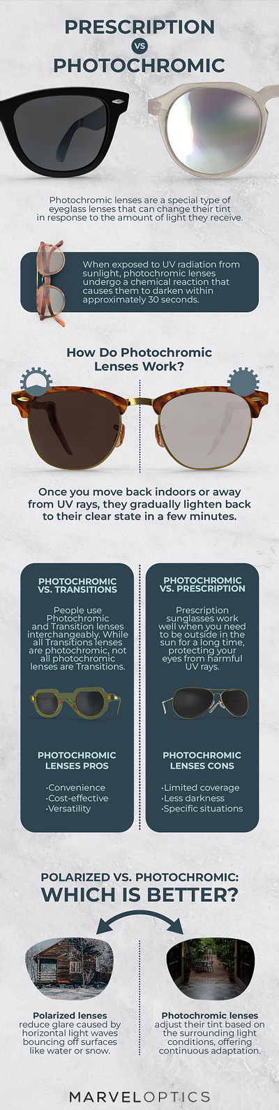 Prescription vs Photochromic design graphic graphic design infographic infographic design