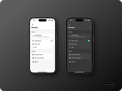Dark and Light Modes UI darklightmode design iphone mobiledesigin ui uidesign
