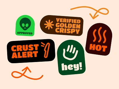 Stickers alien brand branding design food iranianfood logo mark stickers ufo vintage