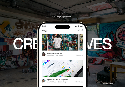 CR8TIVES - An App for Creatives animation app art casestudy ui uidesign