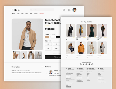 FINE e-commerce branding clothes design e commerce fashion store ui ux web design