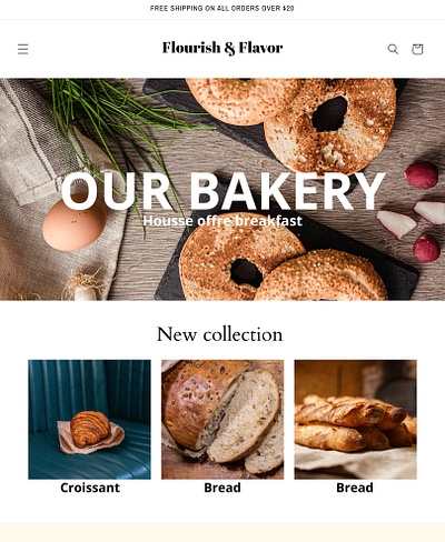 Shopify theme « Flourish & Flavor » website design branding graphic design shopify theme website design