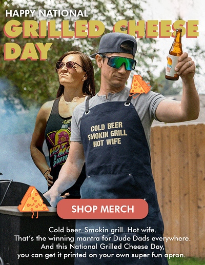 National Grilled Cheese Day ad design design email design graphic graphic design