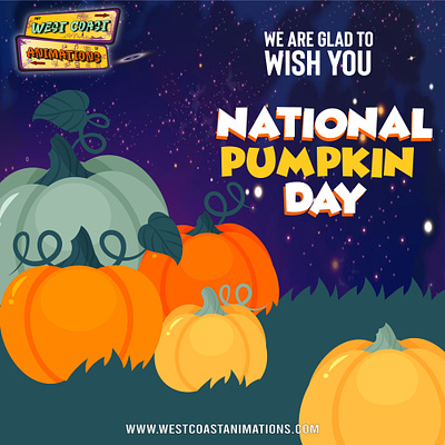 Happy National Pumpkin Day branding ctive design happy illustration instagram logo national pumpkin day pattern pumpkin pumpkin day social trend trending vector