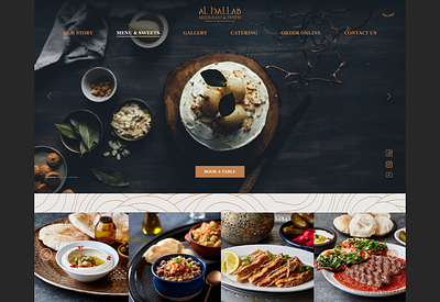Website HoReCa dark theme dishes food graphic design horeca illustration landing page logo restaurants ui website