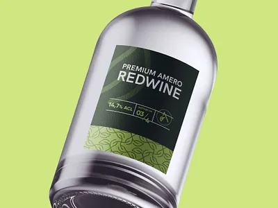 Bottle Design Amero branding creative creativity design designer graphic design green label label design labeldesign labels minimal modern nature plant typography wine wine bottle wine label winery