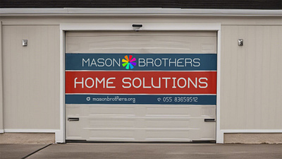 Banner using Galvantur ad advertisement banner door font garage typography