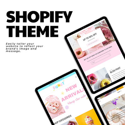 Shopify theme « DONUT » website design
