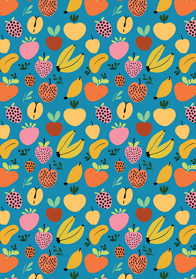 Fruit Pattern adobe desgin fruit graphic design illustration pattern wallpaper