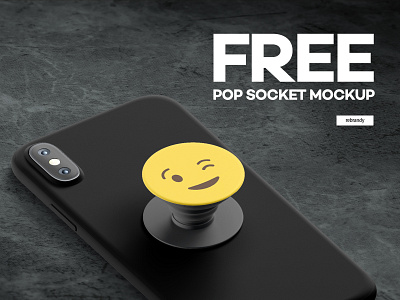 Free Pop Socket Mockup stand