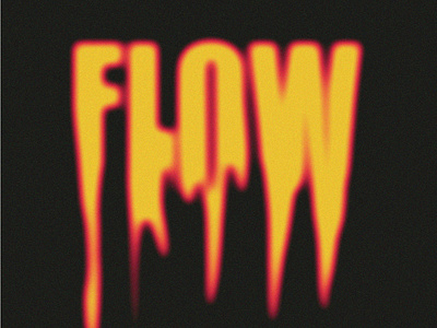 FLOW black blue bold design designbysamuel flow font gradient graphic design illustration impact orange poster yellow