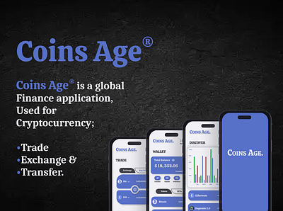 Coins Age. An global app centered on currency trading & exchange figma finance graphic design mobile app ui uiux