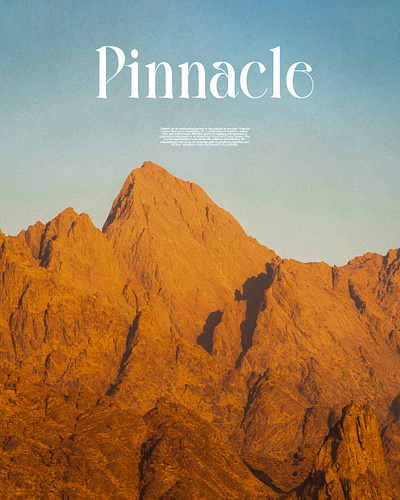 PINNACLE blue bold design designbysamuel font graphic design illustration impact mountain pinnacle poster typography