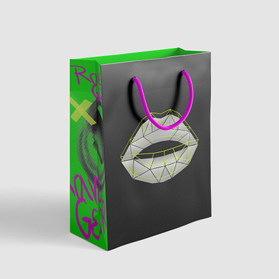 Rave Apparel Shopping Bag bag design design graphic design packaging design