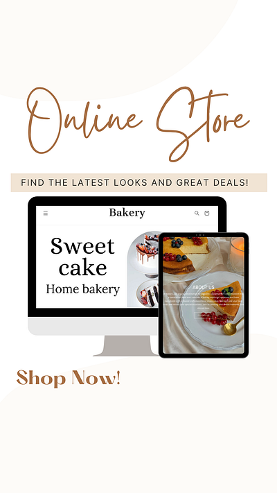 Shopify theme « Bakery » website design branding graphic design logo shopify theme website design