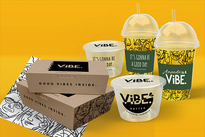 Smoothie Bar to-go Packaging design graphic design label design packaging design