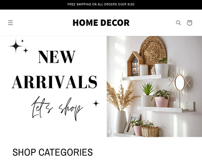 Shopify theme « HOME DECOR » website design branding graphic design logo shopify theme website design