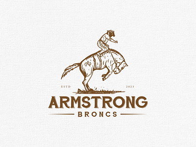 Armstrong Broncs brand guide branding design graphic design horse illustration logo logo design vector vintage