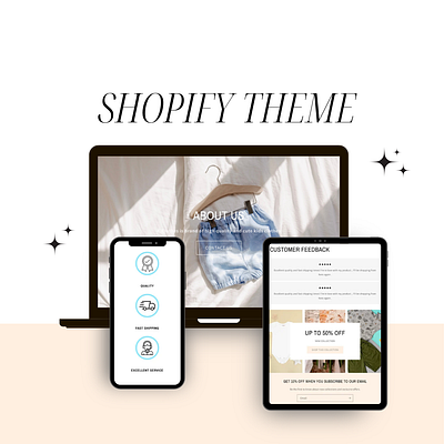 Shopify theme « K.Clothes branding graphic design logo shopify theme website design