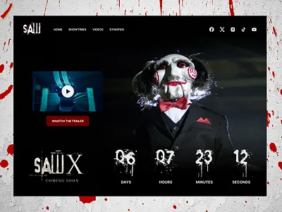 Daily UI #014 – Countdown Timer black challange cowntdown timer dailyui graphic design horror movie red saw