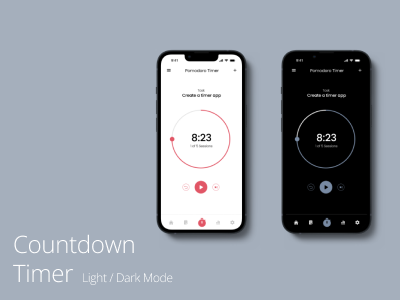 Countdown Timer Mobile App design figma graphicdesign ui web